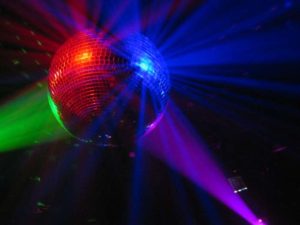 multi-colored disco ball